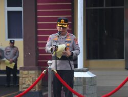 Kapolres Lebak Pimpin Upacara Kenaikan Pangkat Pengabdian Kapolsek Gunung Kencana Kompol Edi Sucipto