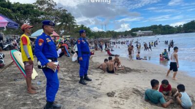 Ditpolairud Polda Banten Kerahkan Personel Demi Amankan Obyek Wisata Pantai Wilayah Banten