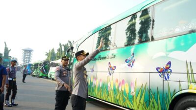 Polres Cilegon Berikan Pengawalan Penuh 1.000 Buruh Menuju Jakarta dalam Rangka Mayday